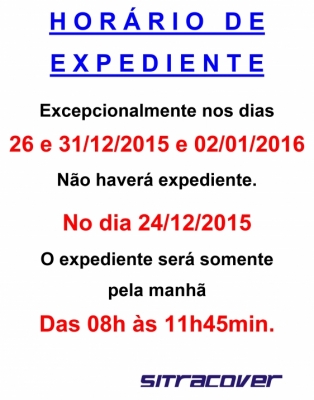 Cartaz feriado de natal e ano novo 2015-2016 Cartaz feriado de natal e ano novo 2015-2016