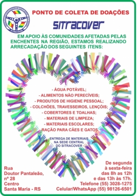 CARTAZ PONTO DE COLETA DE DOAÇÕES CARTAZ PONTO DE COLETA DE DOAÇÕES