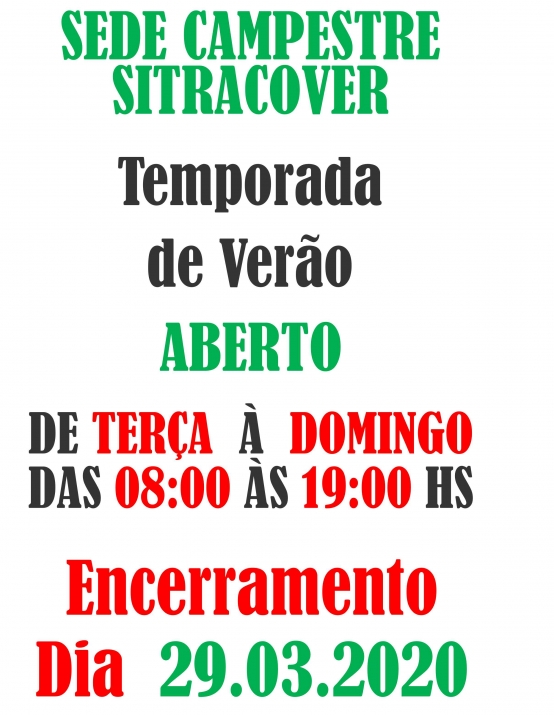 Cartaz Sede Campestre 2019-2020 - Prorrogação