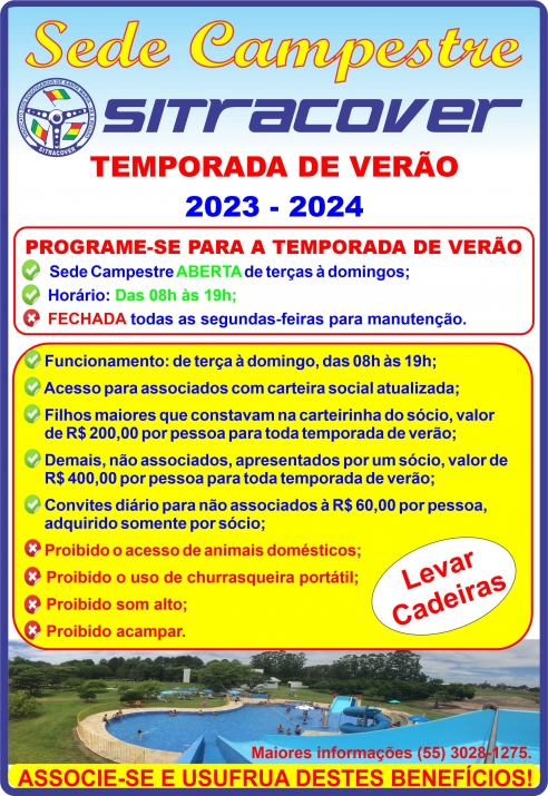 CARTAZ SEDE CAMPESTRE TEMPORADA 2023-2024